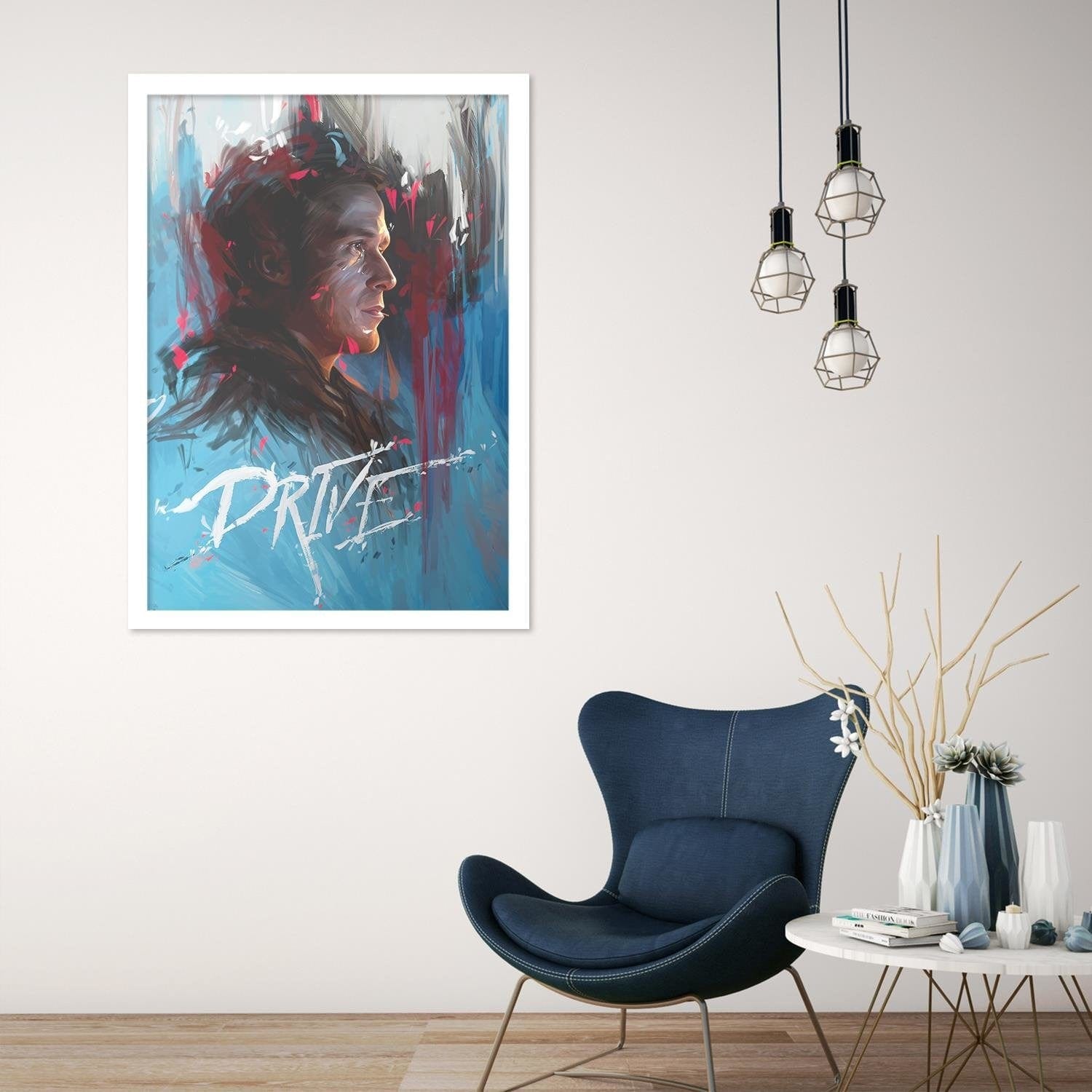 Glezna baltā rāmī - Drive  Home Trends DECO