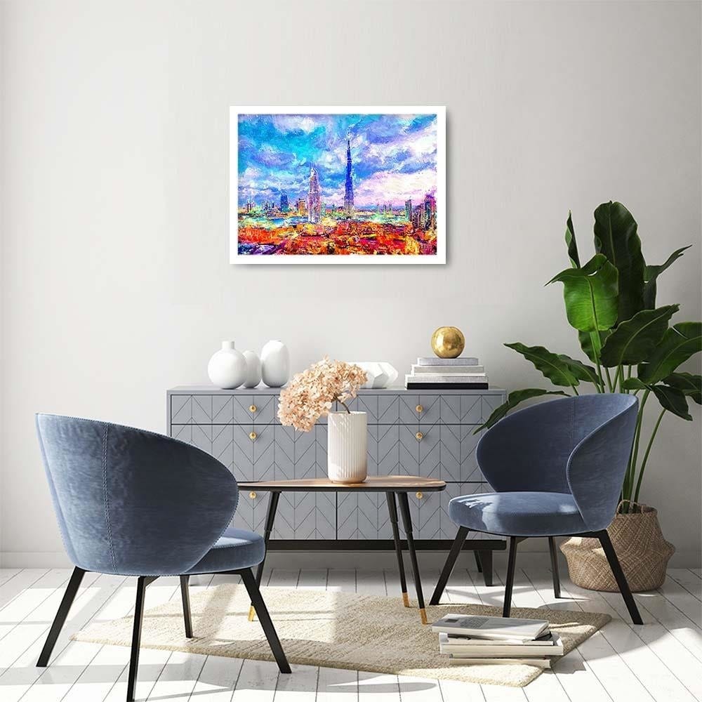 Glezna baltā rāmī - Dubai Home Trends DECO