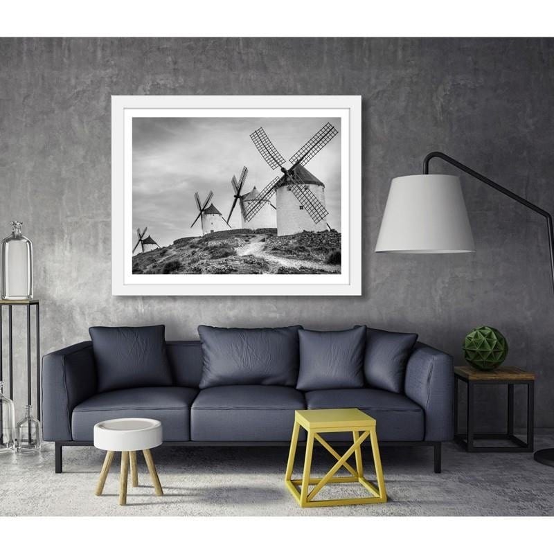 Glezna baltā rāmī - Dutch windmills Home Trends DECO
