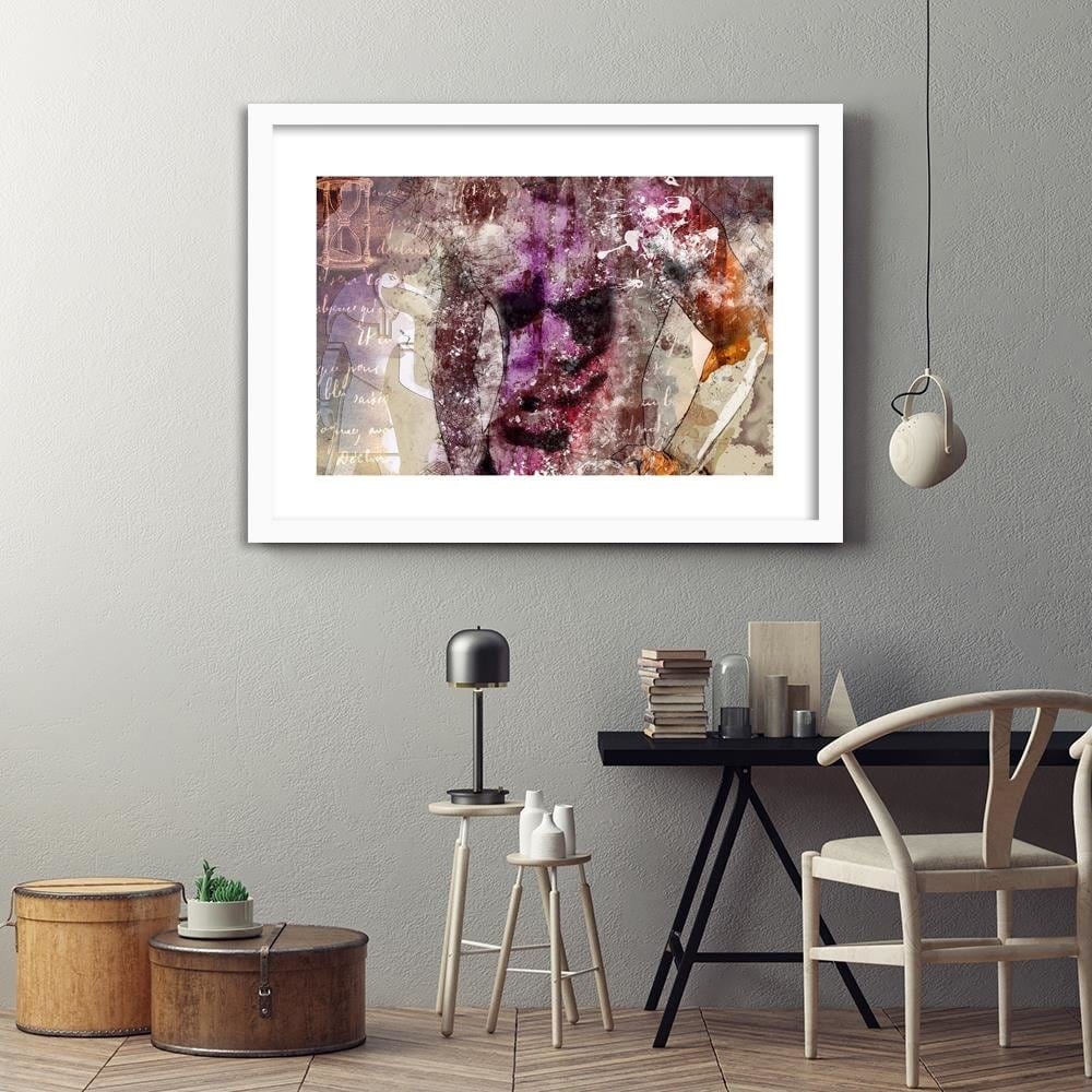 Glezna baltā rāmī - Egyptian God Of Wisdom Thoth Home Trends DECO