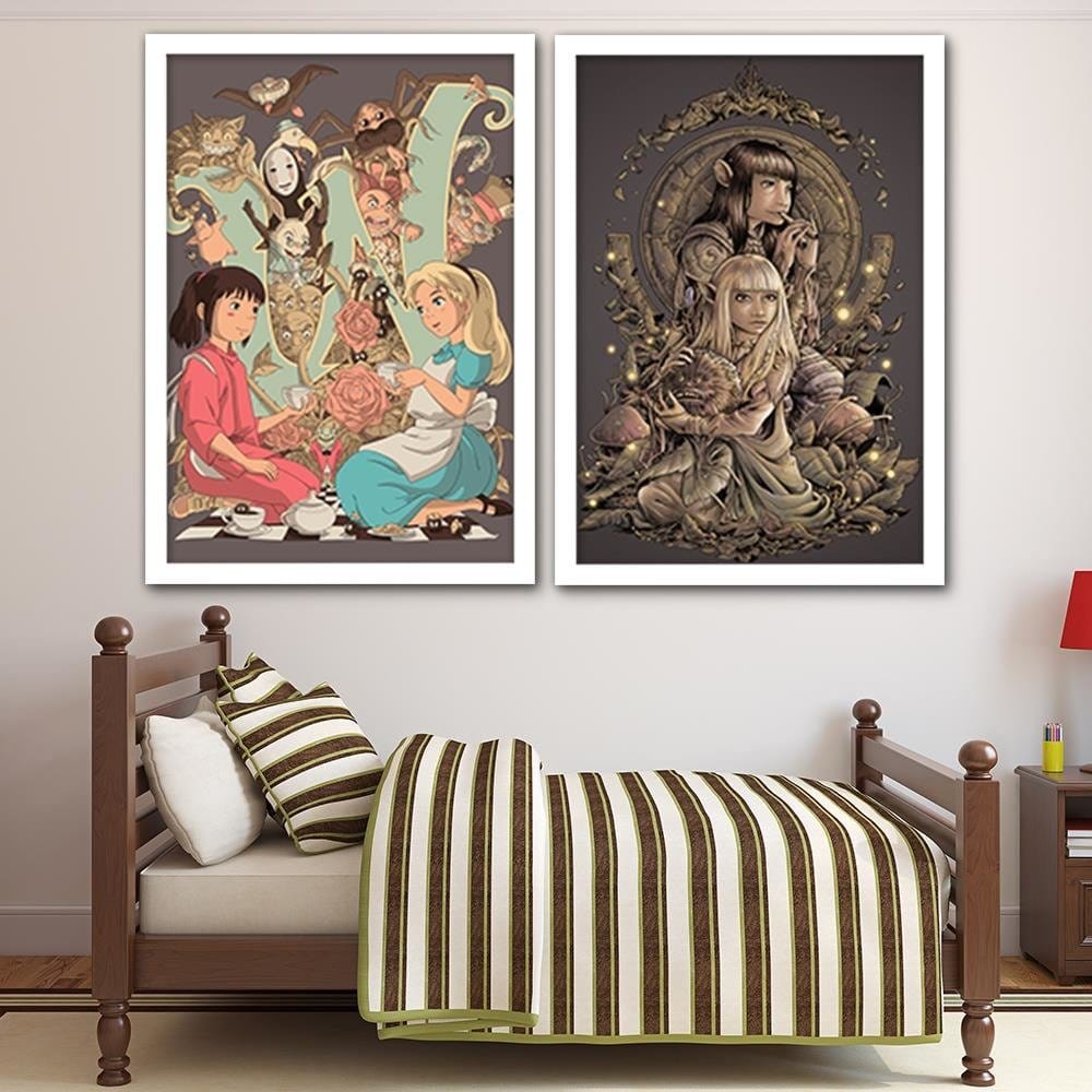 Glezna baltā rāmī - Elven Pair  Home Trends DECO