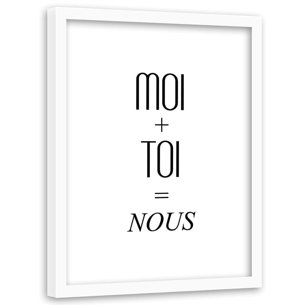 Glezna baltā rāmī - Equation Of Words Home Trends DECO