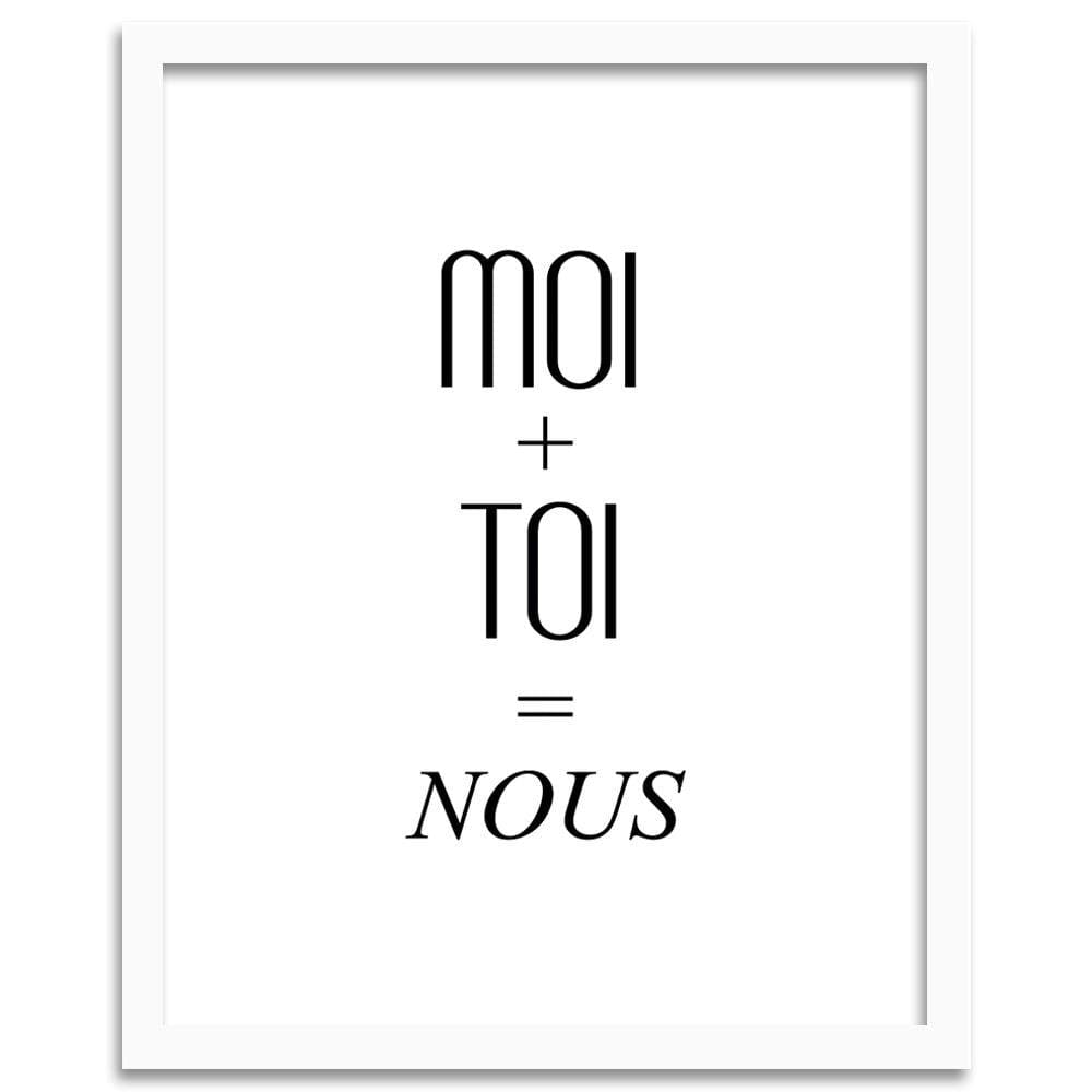 Glezna baltā rāmī - Equation Of Words Home Trends DECO