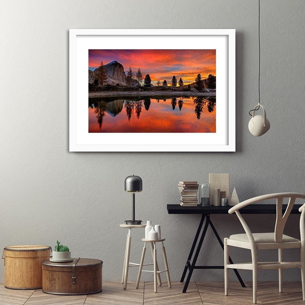 Glezna baltā rāmī - Evening Twilight Home Trends DECO