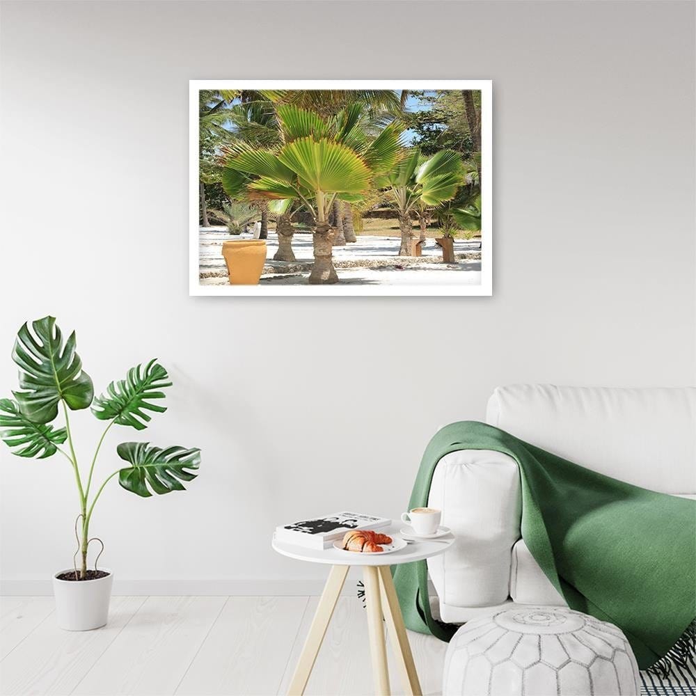 Glezna baltā rāmī - Exotic Beach Home Trends DECO
