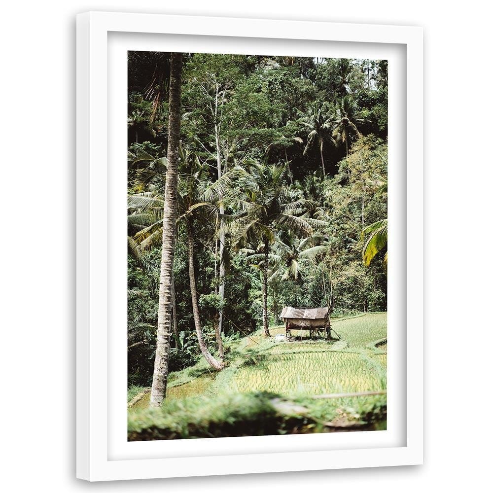 Glezna baltā rāmī - Exotic Garden  Home Trends DECO