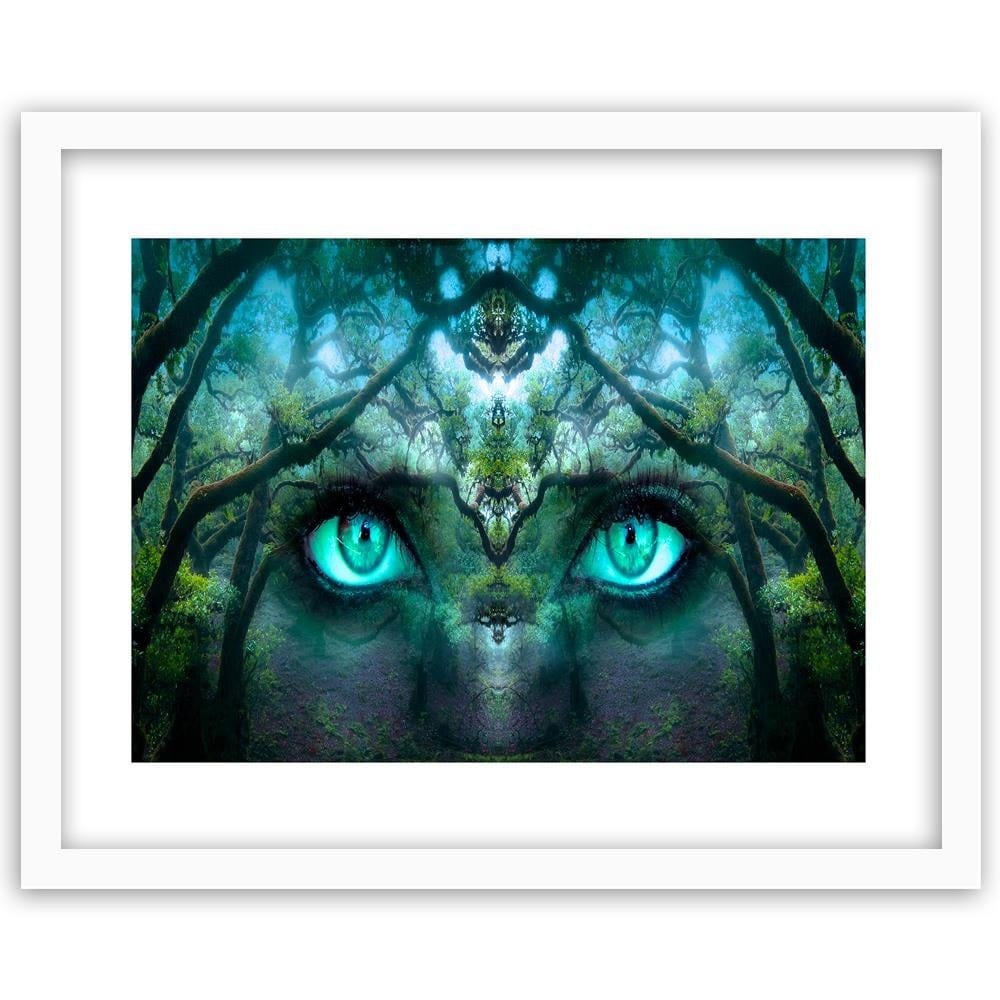 Glezna baltā rāmī - Eyes Among The Branches Of Fantasy  Home Trends DECO