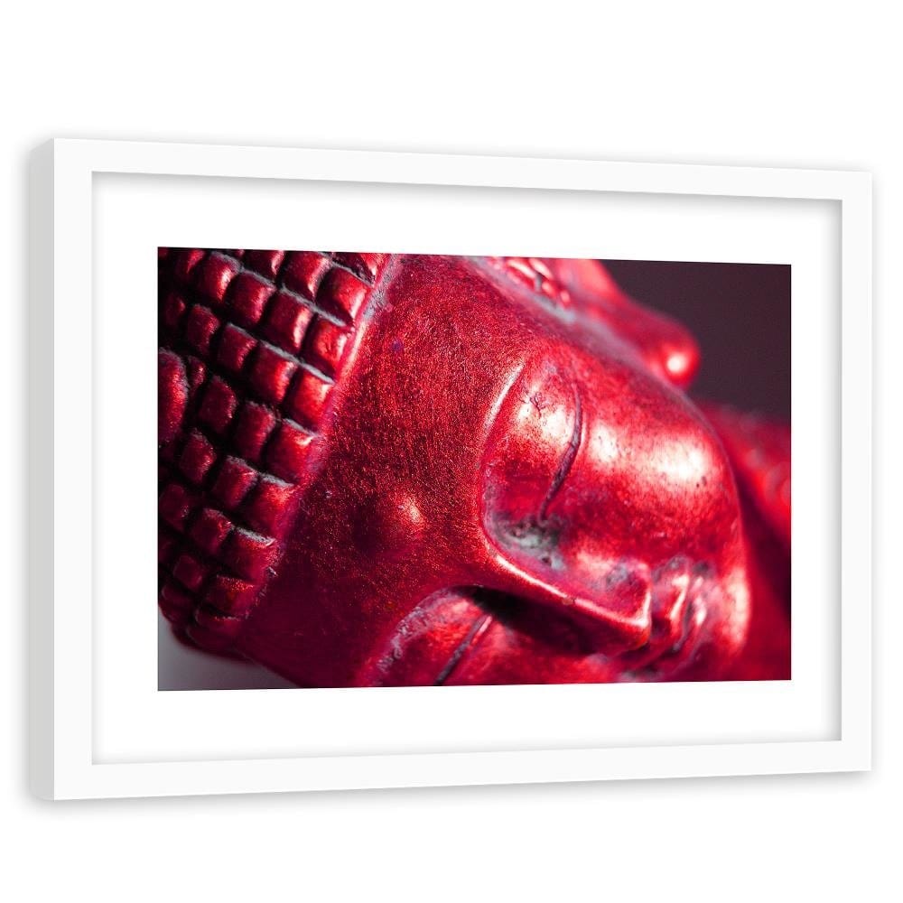Glezna baltā rāmī - Face Sleeping Buddha Home Trends DECO