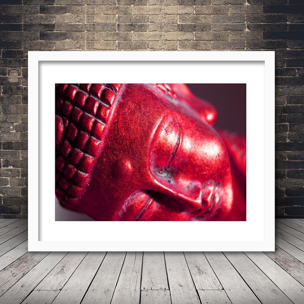 Glezna baltā rāmī - Face Sleeping Buddha Home Trends DECO