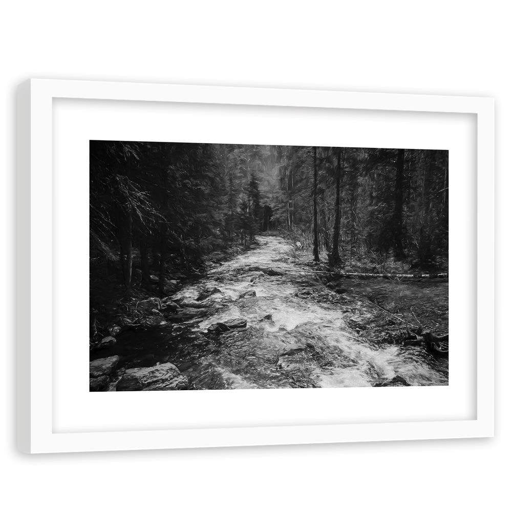 Glezna baltā rāmī - Fairytale Forest 2 Home Trends DECO