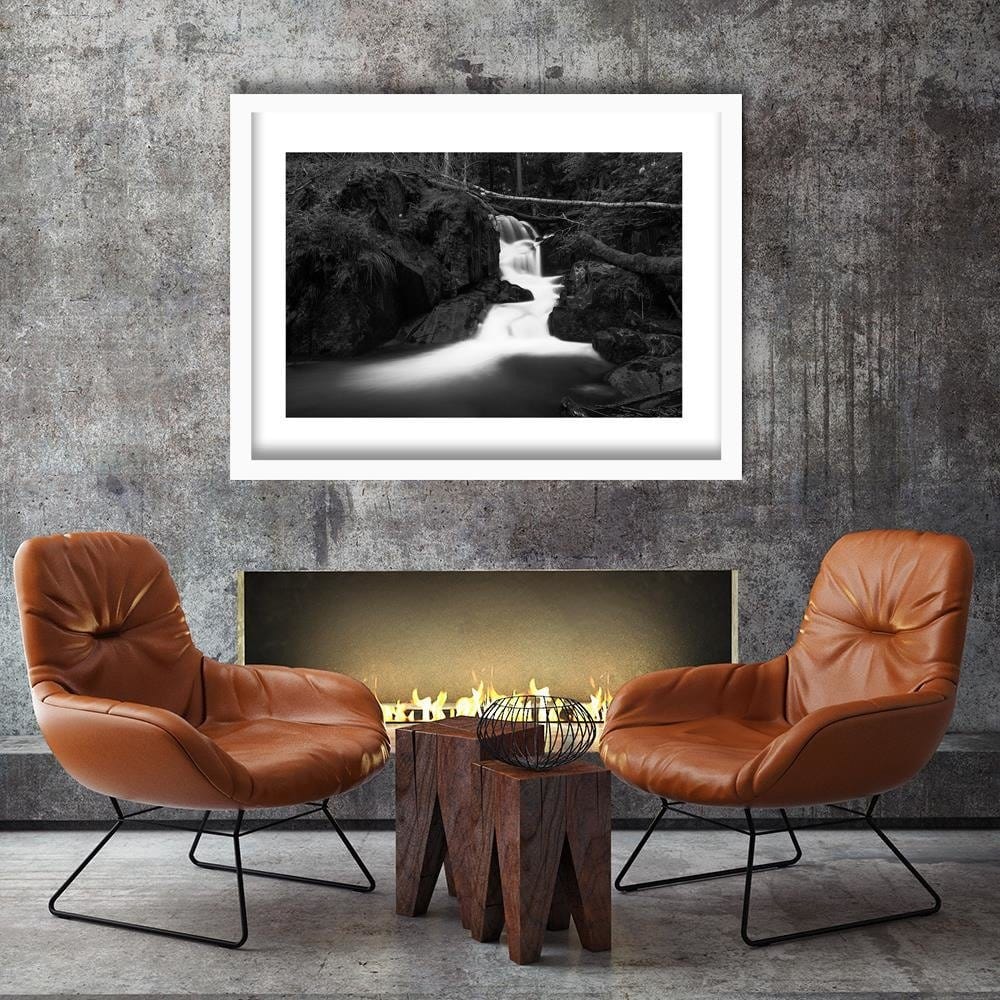 Glezna baltā rāmī - Fairytale Waterfall 2 Home Trends DECO