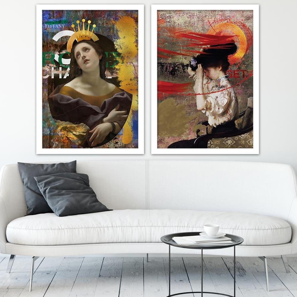 Glezna baltā rāmī - Fashion Artwork Home Trends DECO