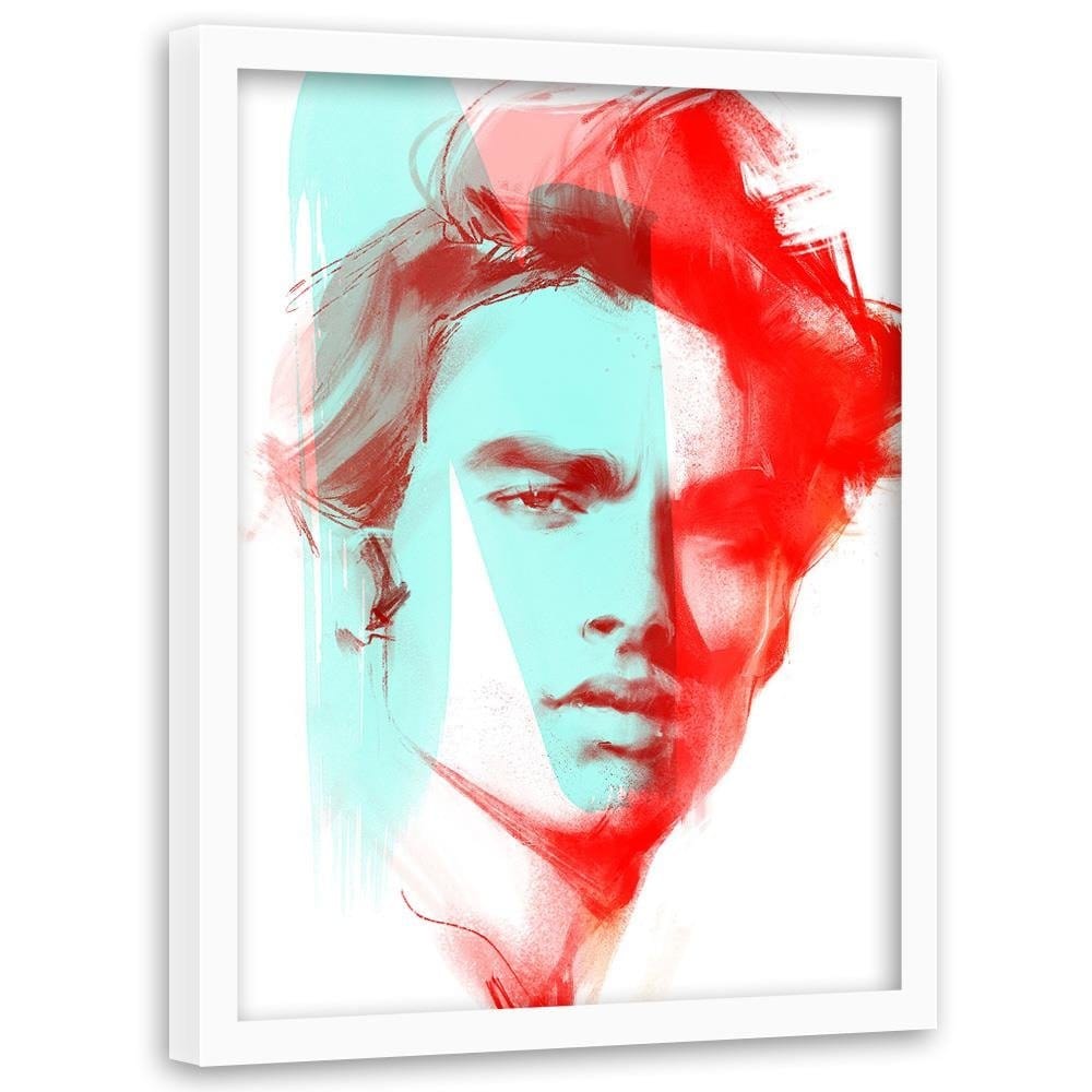 Glezna baltā rāmī - Fashion Artwork Red Home Trends DECO