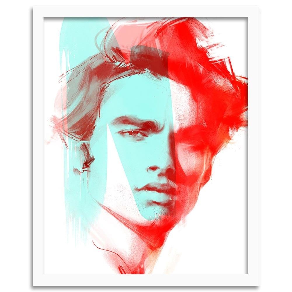 Glezna baltā rāmī - Fashion Artwork Red Home Trends DECO