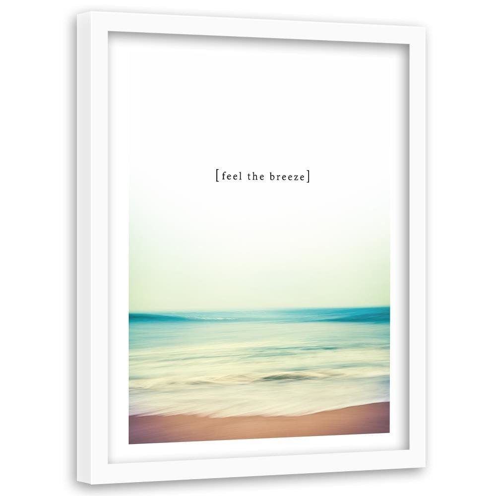 Glezna baltā rāmī - Feel The Breeze Home Trends DECO