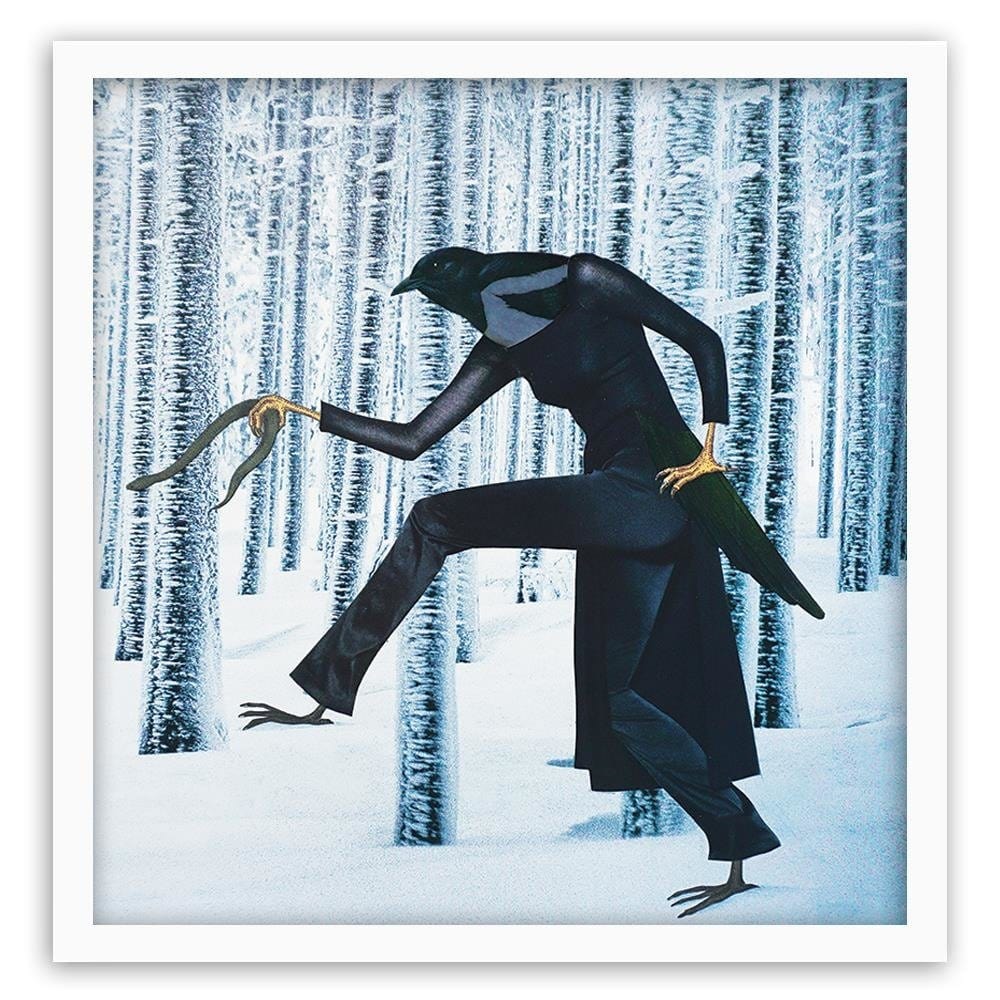 Glezna baltā rāmī - Female Raven Home Trends DECO