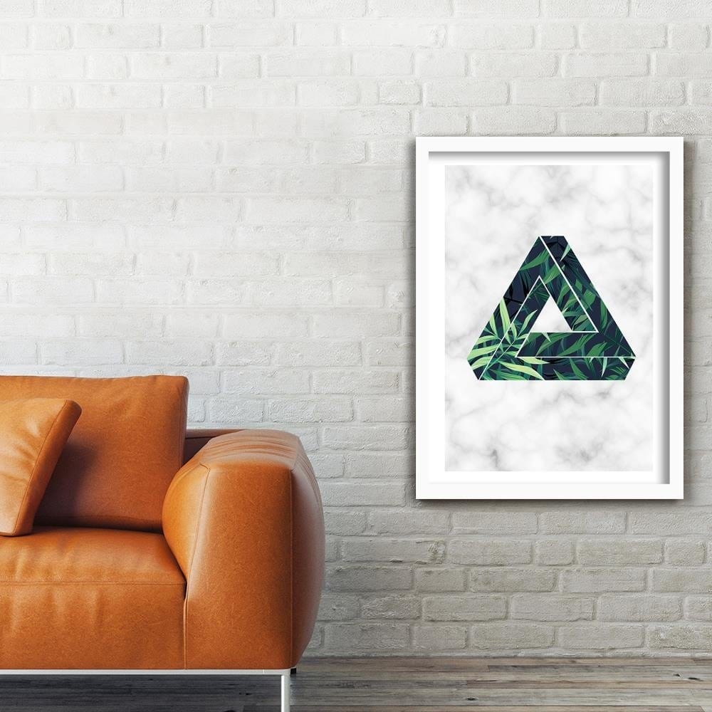 Glezna baltā rāmī - Fern Leaf Abstract In Character  Home Trends DECO