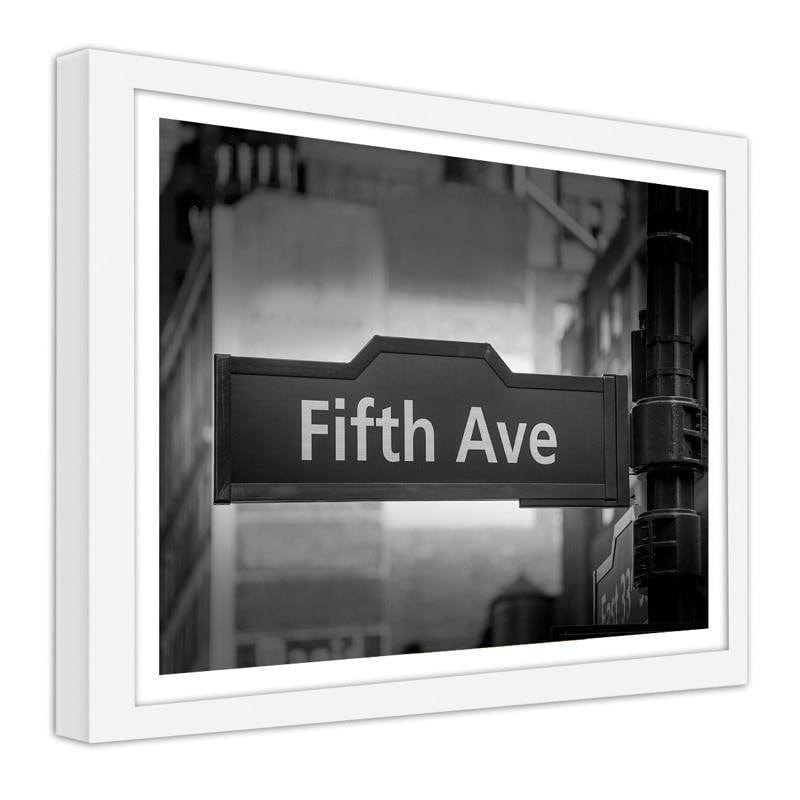 Glezna baltā rāmī - Fifth ave Home Trends DECO