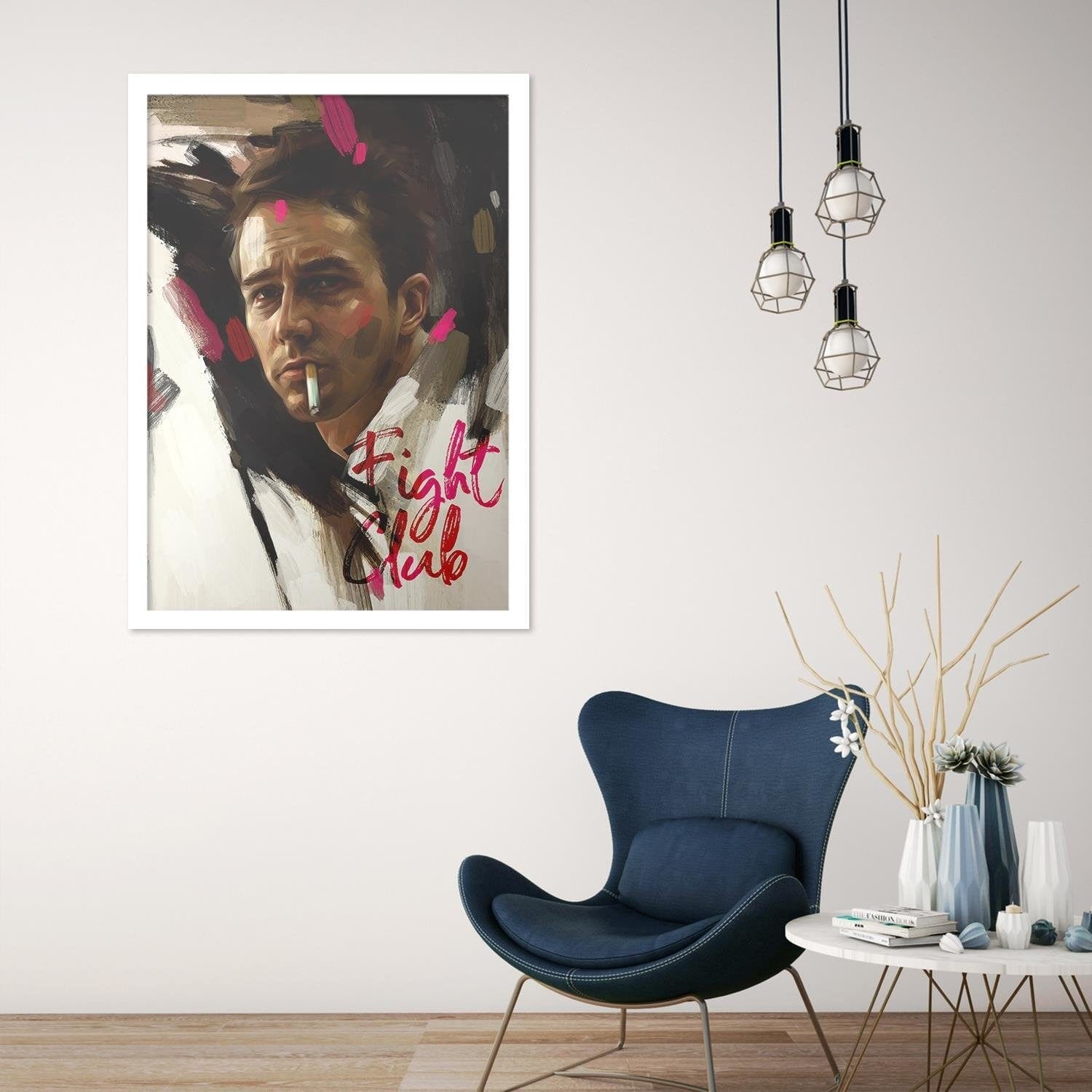 Glezna baltā rāmī - Fight Club  Home Trends DECO