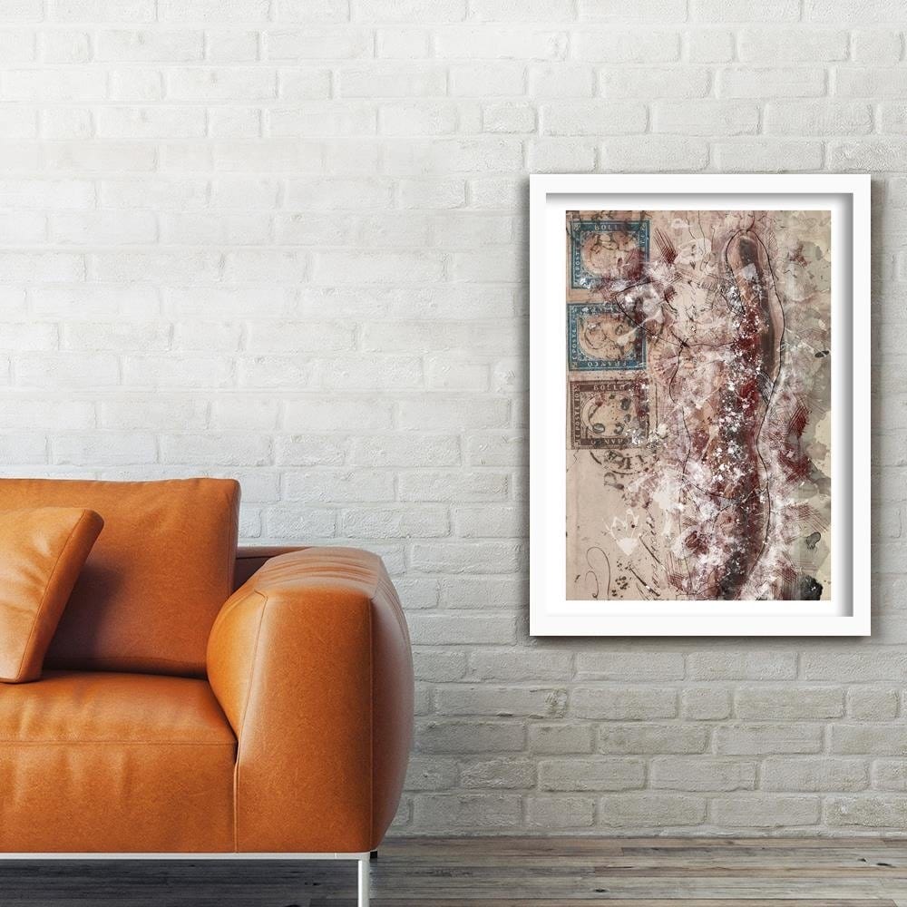 Glezna baltā rāmī - Figure Women Abstraction  Home Trends DECO