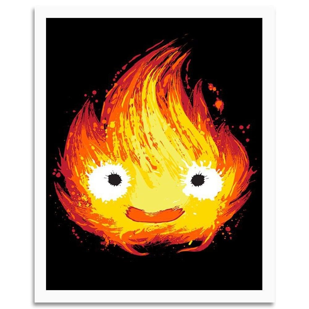 Glezna baltā rāmī - Fire Spirit Ghost Red Home Trends DECO