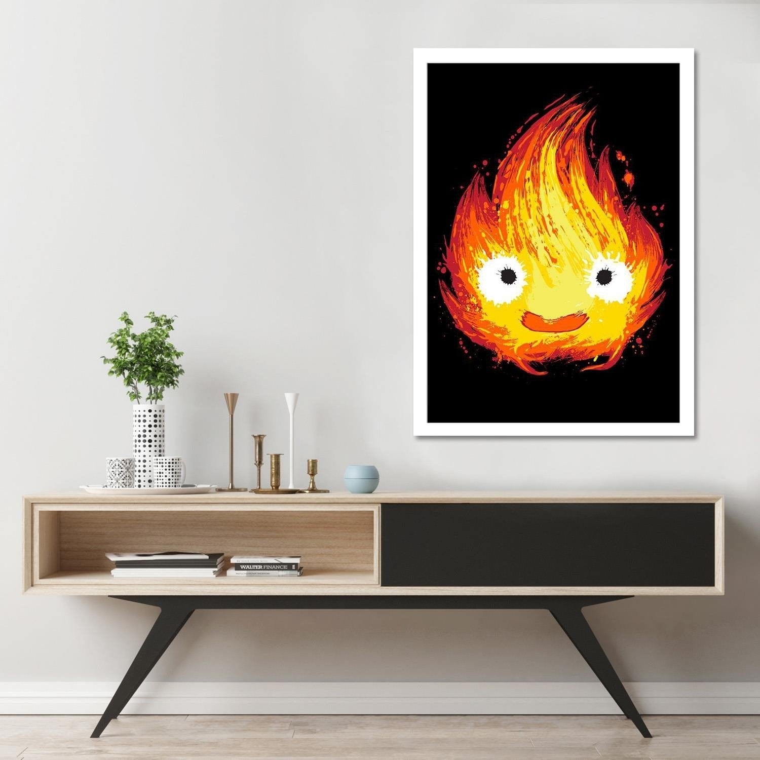 Glezna baltā rāmī - Fire Spirit Ghost Red  Home Trends DECO