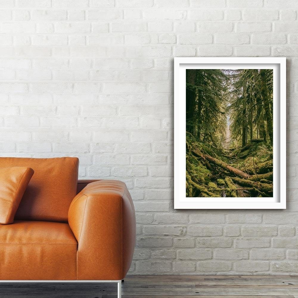 Glezna baltā rāmī - Forest Landscape Home Trends DECO