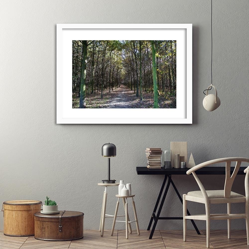 Glezna baltā rāmī - Forest Road Home Trends DECO