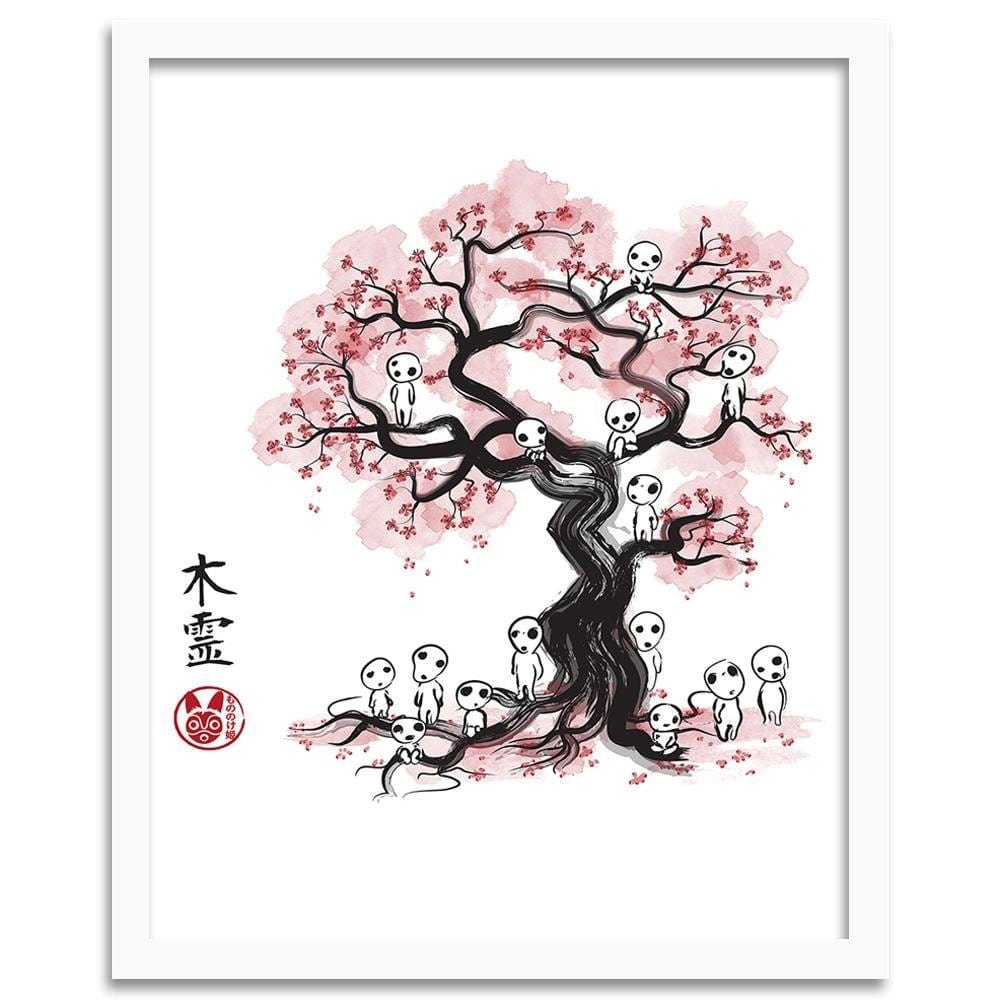 Glezna baltā rāmī - Forest Spirit Red  Home Trends DECO