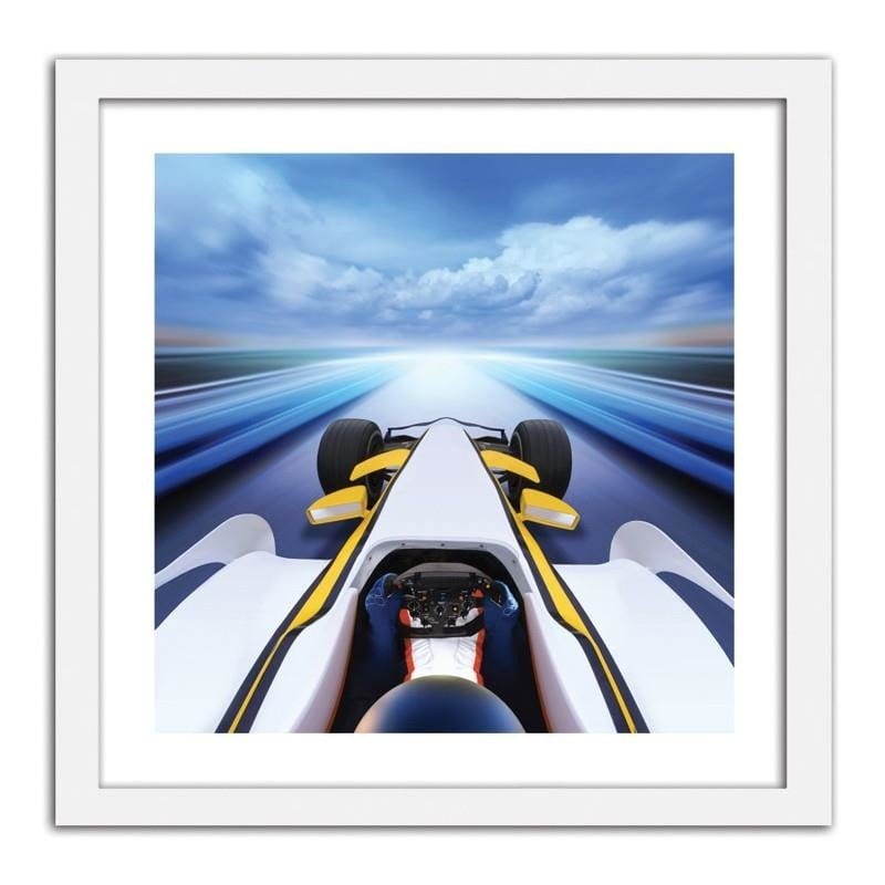 Glezna baltā rāmī - Formula on the racetrack Home Trends DECO