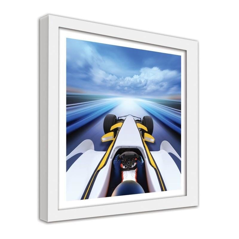 Glezna baltā rāmī - Formula on the racetrack Home Trends DECO