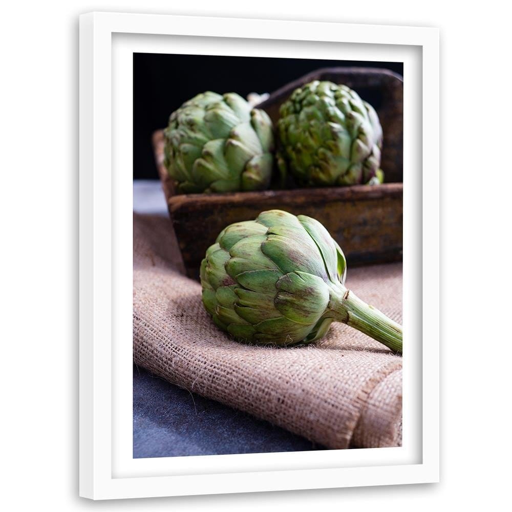 Glezna baltā rāmī - Fresh Artichokes Home Trends DECO