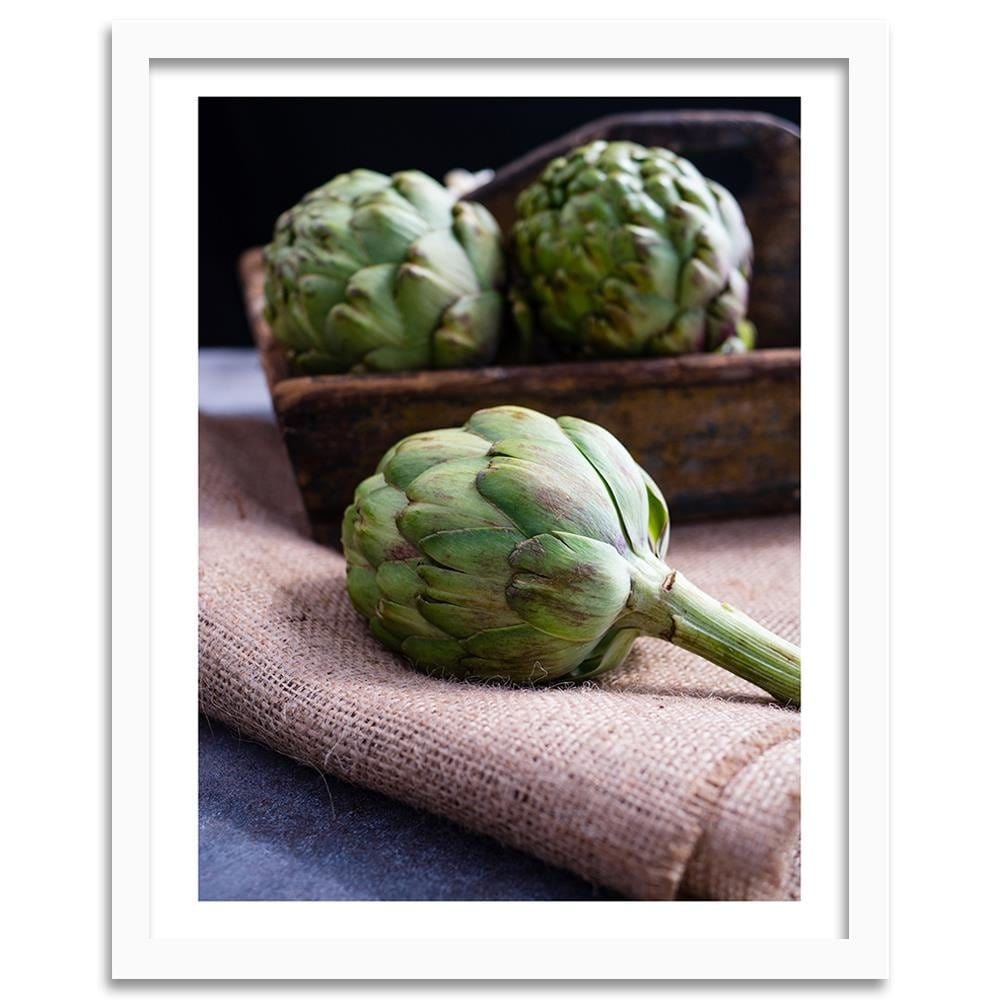 Glezna baltā rāmī - Fresh Artichokes Home Trends DECO