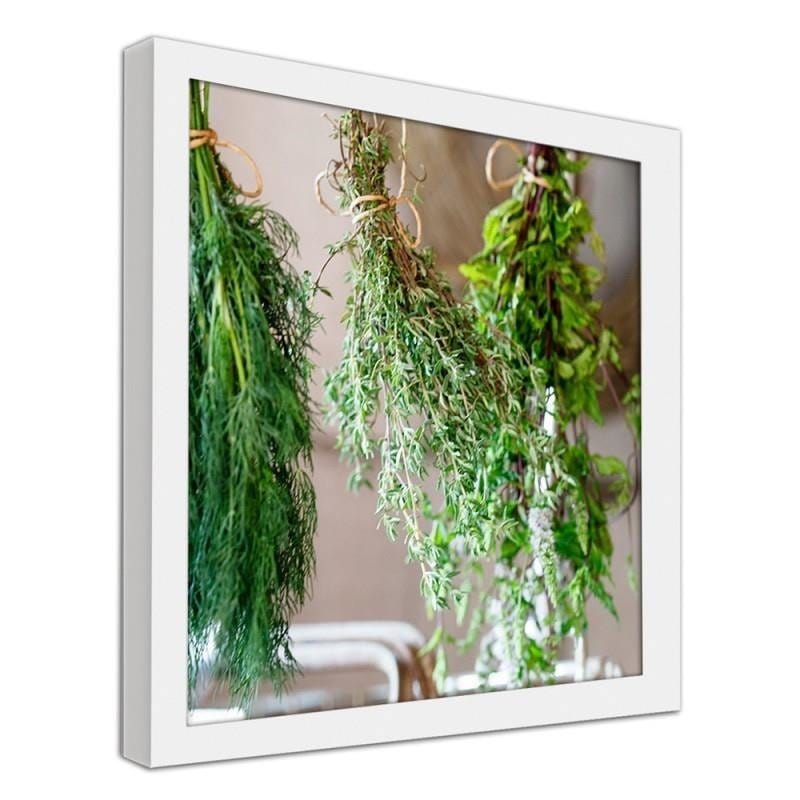 Glezna baltā rāmī - Fresh herbs 2 Home Trends DECO