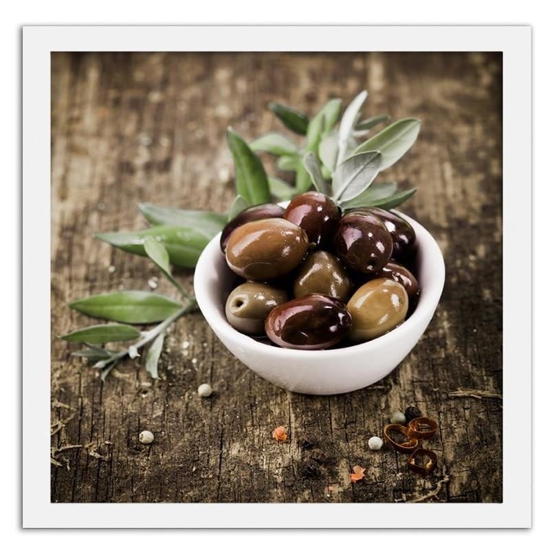 Glezna baltā rāmī - Fresh olives Home Trends DECO