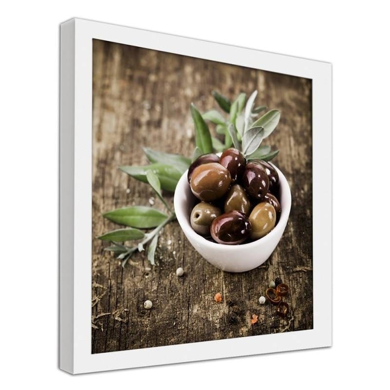 Glezna baltā rāmī - Fresh olives Home Trends DECO