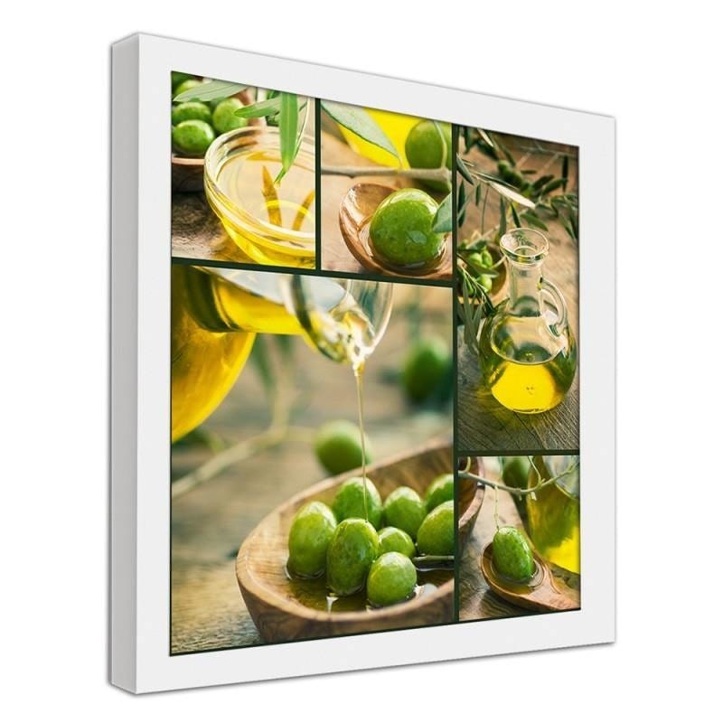 Glezna baltā rāmī - Freshly harvested olives Home Trends DECO