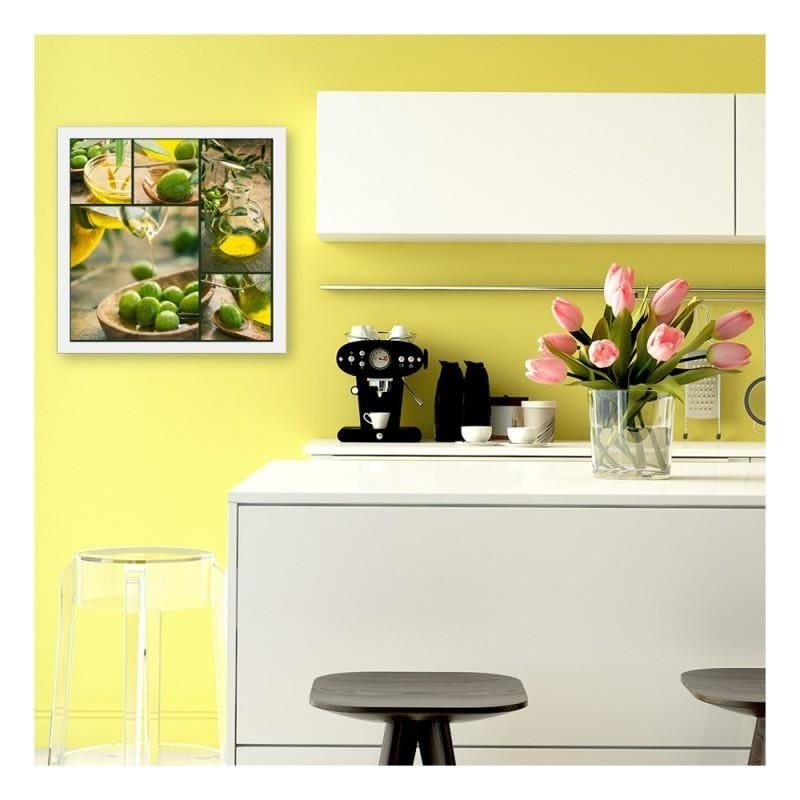 Glezna baltā rāmī - Freshly harvested olives Home Trends DECO