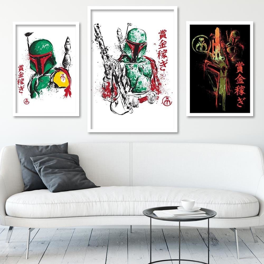 Glezna baltā rāmī - Galactic Assassin Green  Home Trends DECO
