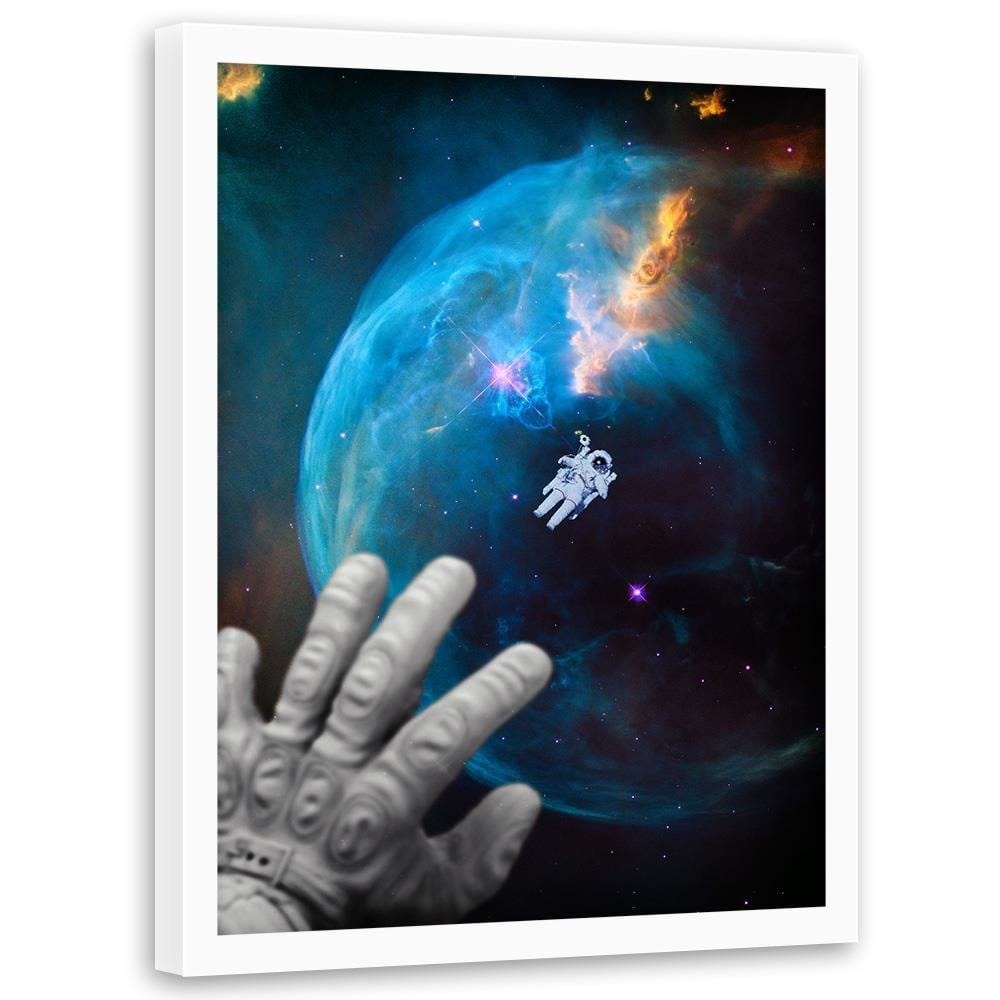 Glezna baltā rāmī - Galaxy Artwork Blue  Home Trends DECO