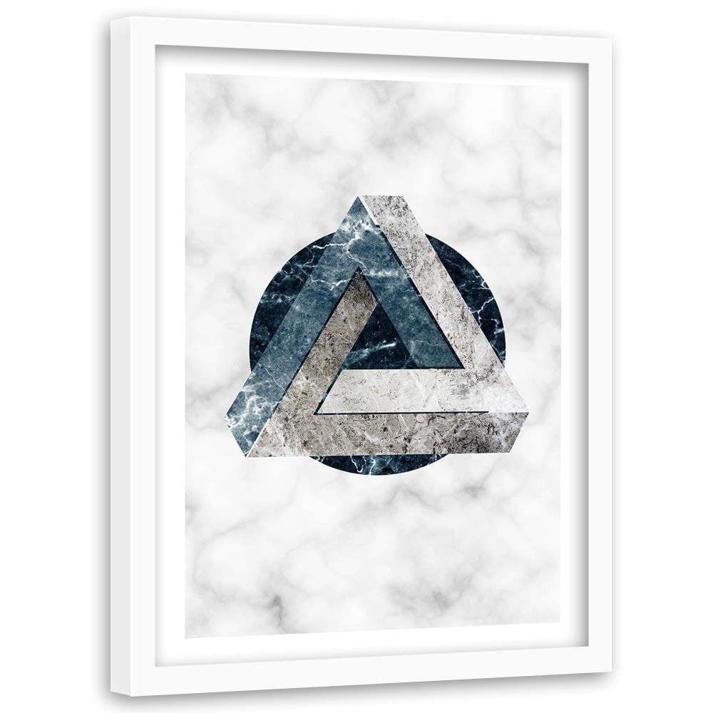 Glezna baltā rāmī - Geometric Abstraction - Marble Home Trends DECO