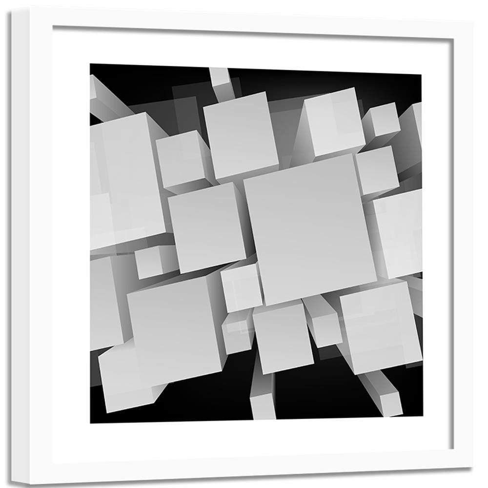 Glezna baltā rāmī - Geometric Figures 1 Home Trends DECO