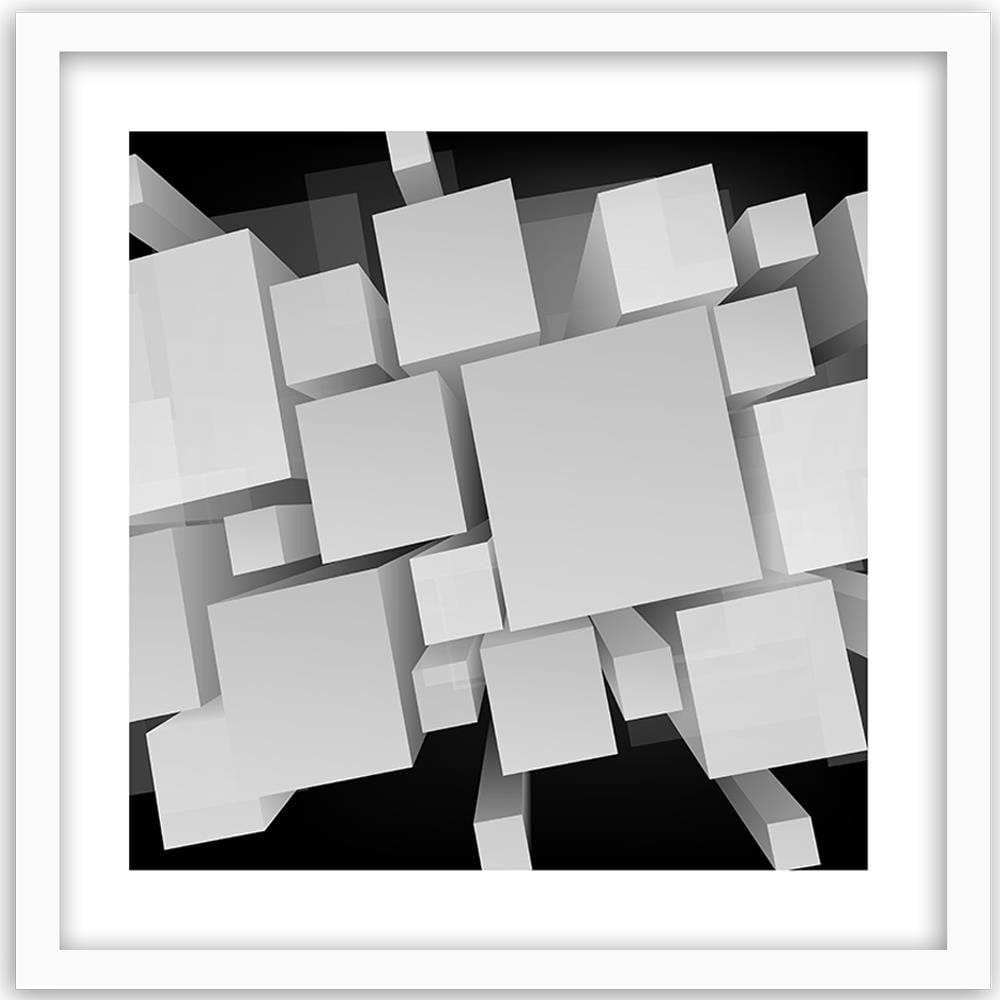 Glezna baltā rāmī - Geometric Figures 1 Home Trends DECO