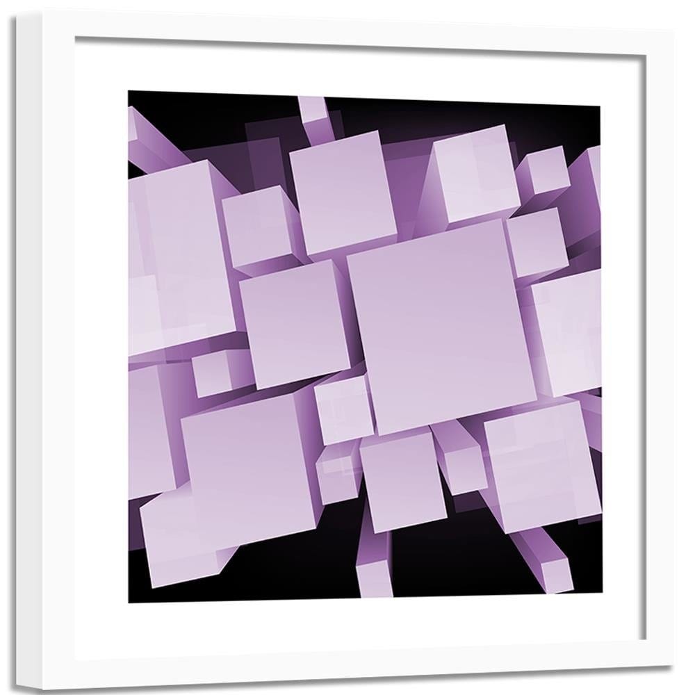Glezna baltā rāmī - Geometric Figures 2 Home Trends DECO