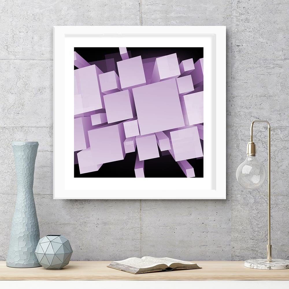 Glezna baltā rāmī - Geometric Figures 2 Home Trends DECO