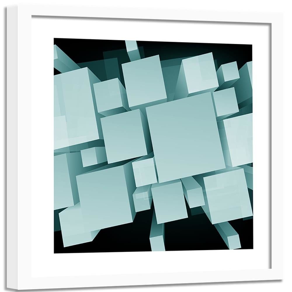 Glezna baltā rāmī - Geometric Figures 3 Home Trends DECO