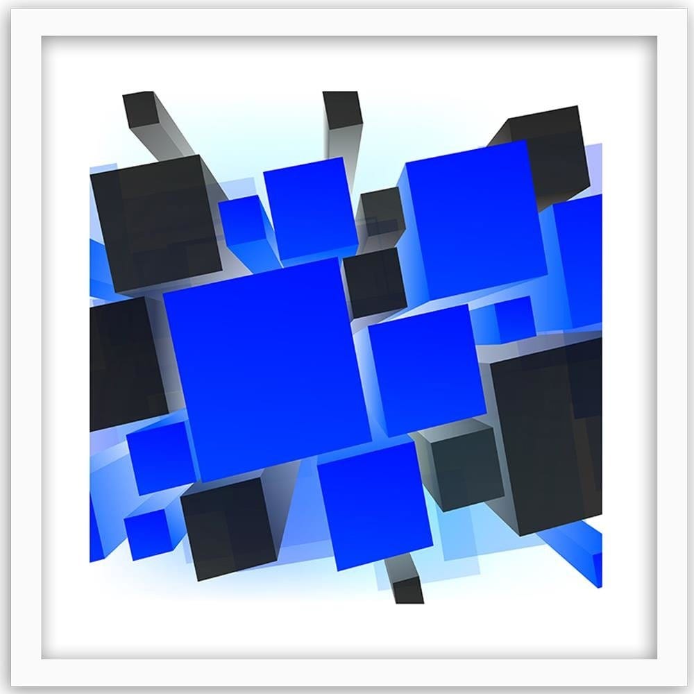 Glezna baltā rāmī - Geometric Figures 5 Home Trends DECO