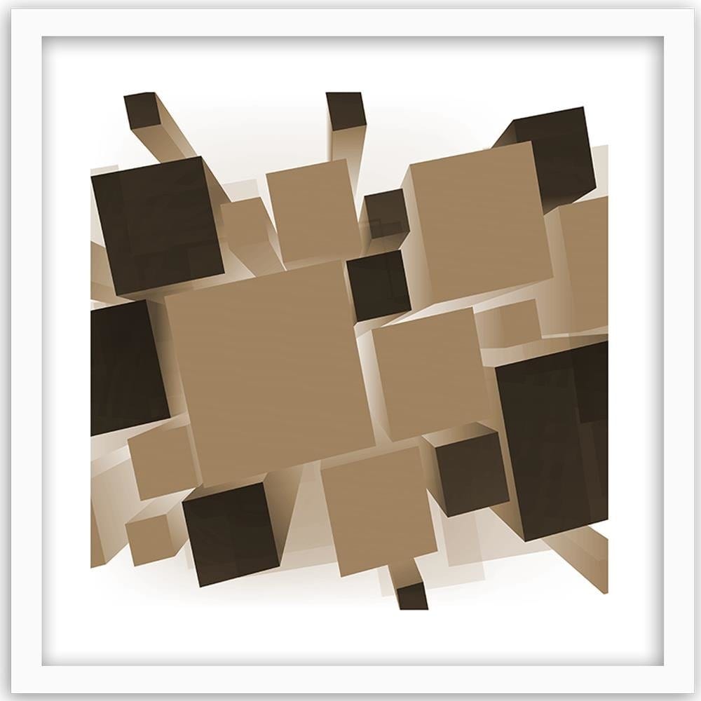 Glezna baltā rāmī - Geometric Figures 8 Home Trends DECO