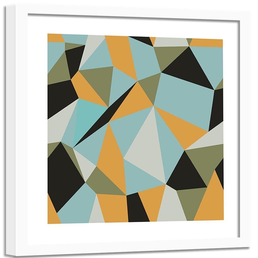 Glezna baltā rāmī - Geometric Figures - Cubism 4 Home Trends DECO