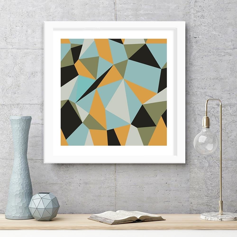 Glezna baltā rāmī - Geometric Figures - Cubism 4 Home Trends DECO